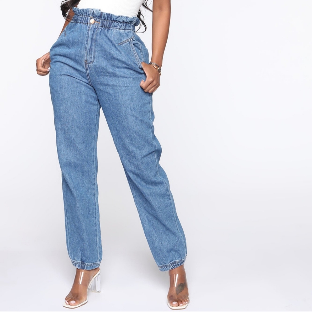 FASHION NOVA Melina Paper Bag Jeans
